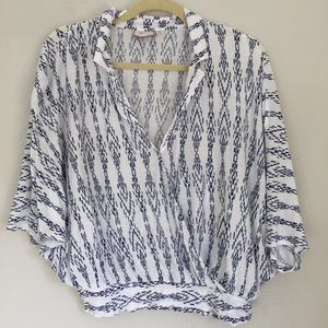 Anthropologie drapey blouse with dolman sleeves